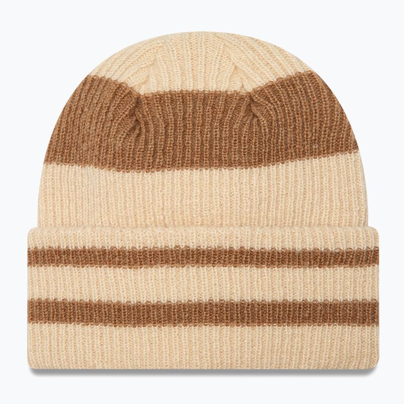 Women's winter beanie New Era Stripe Cuff Knit Beanie beige 2