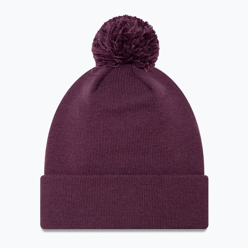 Women's New Era Metallic Bobble Knit Beanie New York Yankees dark purple 2