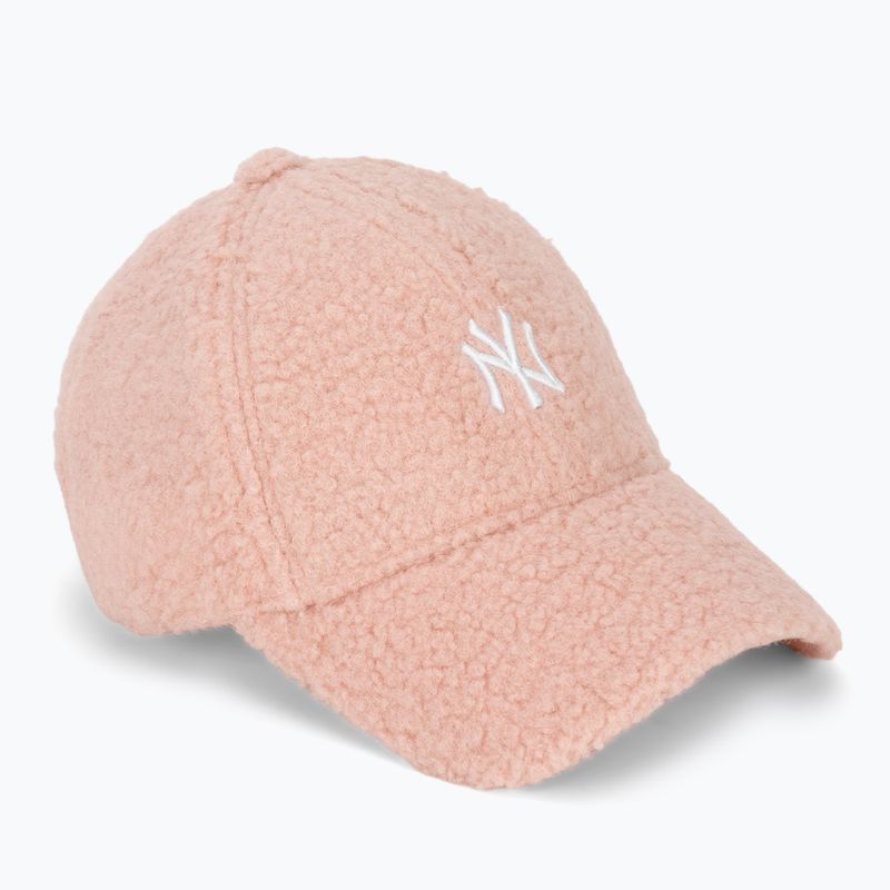 Women's New Era Borg 9FORTY New York Yankees pastel pink baseball cap