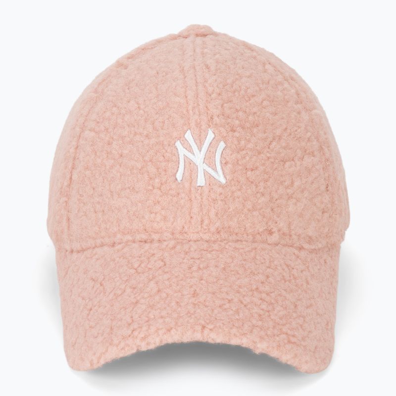 Women's New Era Borg 9FORTY New York Yankees pastel pink baseball cap 2