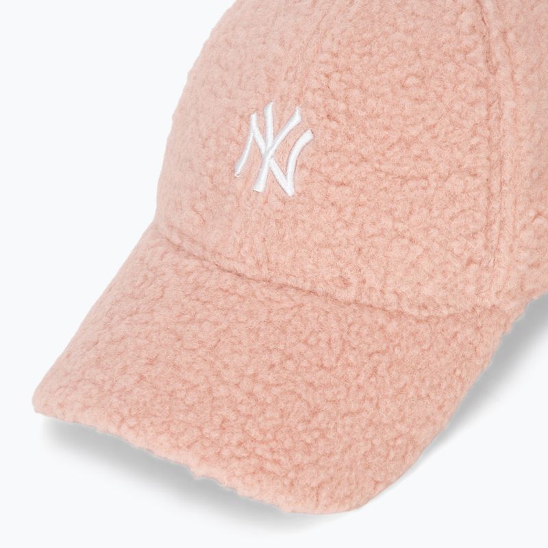 Women's New Era Borg 9FORTY New York Yankees pastel pink baseball cap 3