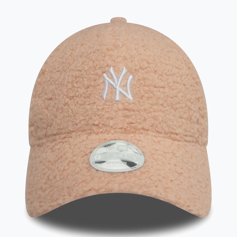 Women's New Era Borg 9FORTY New York Yankees pastel pink baseball cap 3