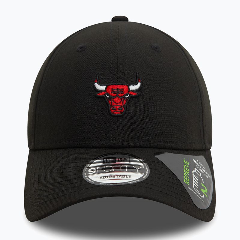 New Era Repreve Mini Logo 9FORTY Chicago Bulls baseball cap black 3