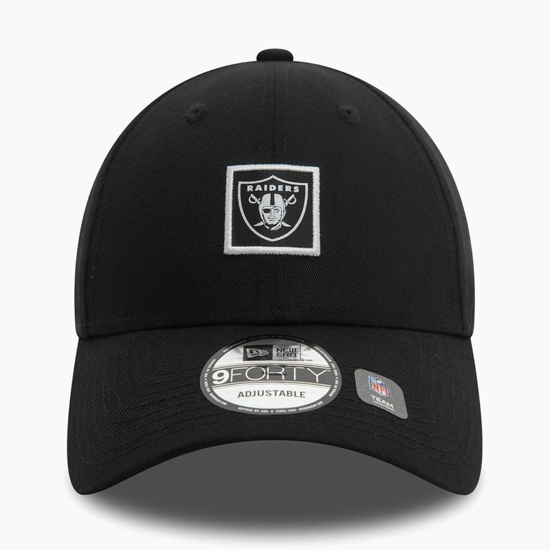 New Era Metallic Patch 9FORTY Las Vegas Raiders baseball cap black 3