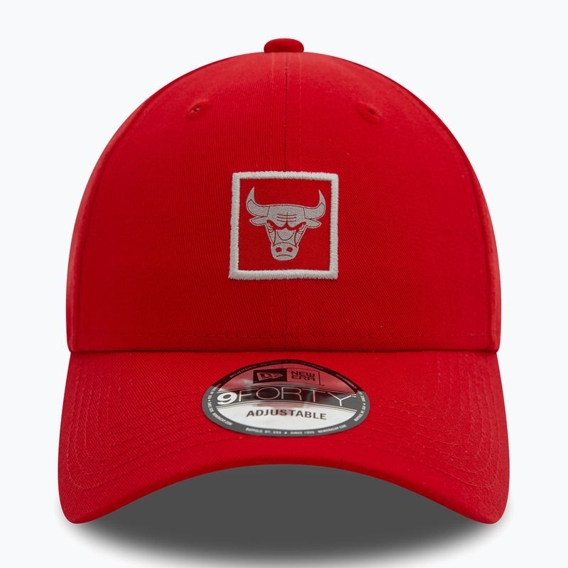 New Era Metallic Patch 9FORTY Chicago Bulls red baseball cap 3