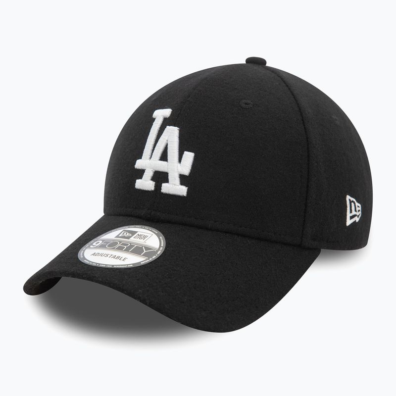 New Era Melton Wool 9FORTY Los Angeles Dodgers baseball cap black 2
