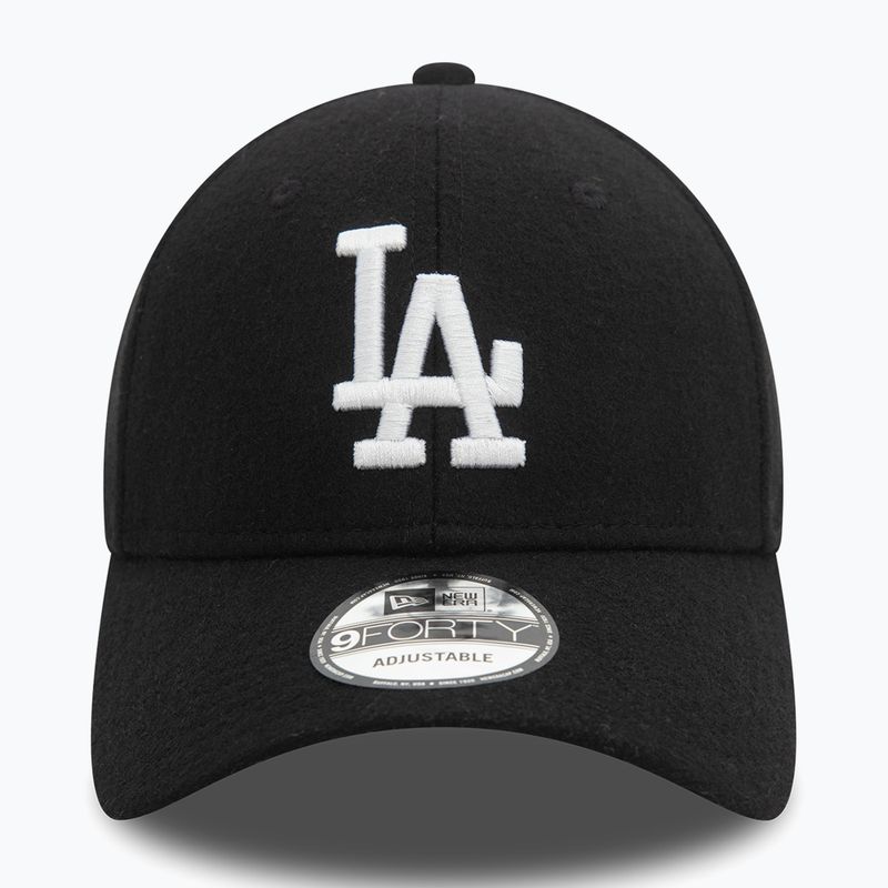 New Era Melton Wool 9FORTY Los Angeles Dodgers baseball cap black 3