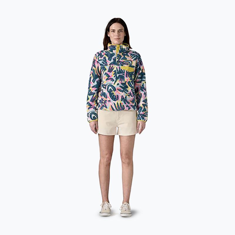 Patagonia women's trekking sweatshirt LW Synch Snap-T P/O wild botanist/tidal teal 2