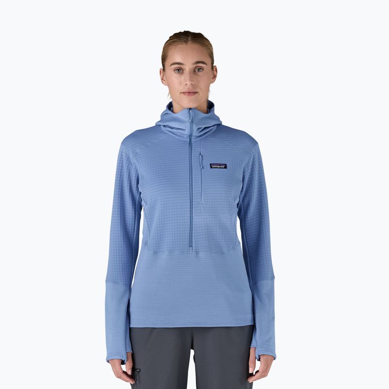 Women's softshell jacket Patagonia R1 Hybrid Pullover Hoody abundant blue 2