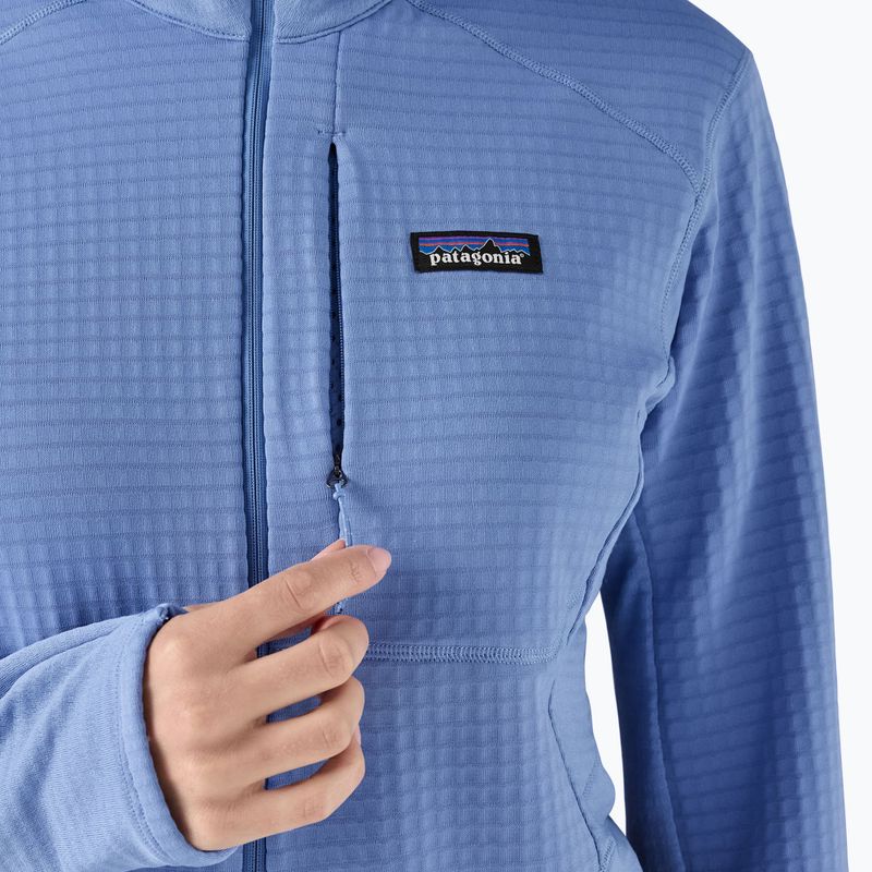 Women's softshell jacket Patagonia R1 Hybrid Pullover Hoody abundant blue 17