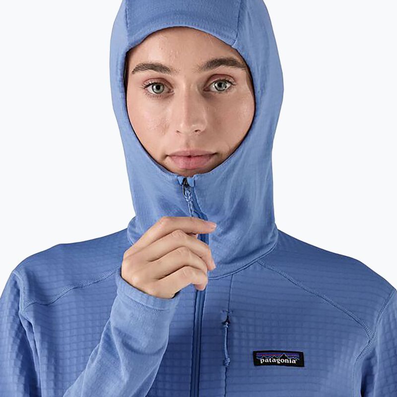 Women's softshell jacket Patagonia R1 Hybrid Pullover Hoody abundant blue 5