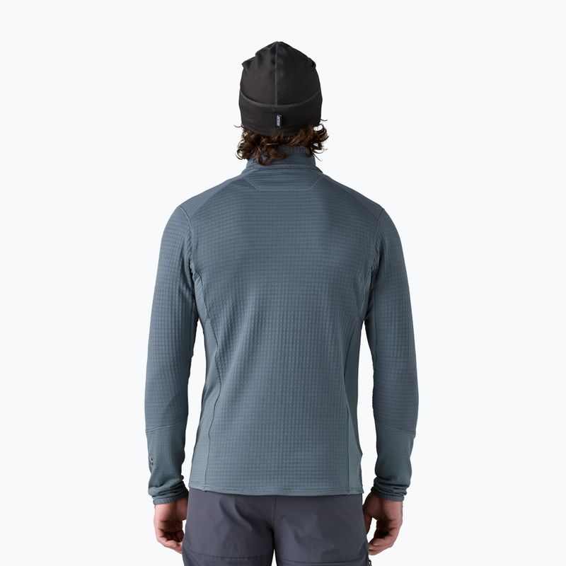 Men's Patagonia R1 Hybrid utility blue fleece sweatshirt 3
