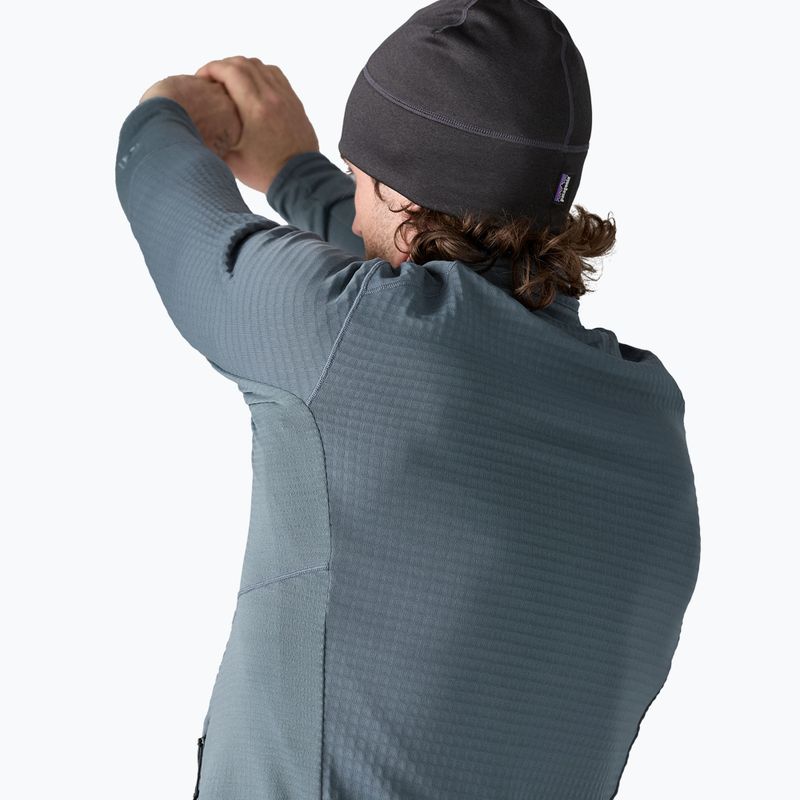 Men's Patagonia R1 Hybrid utility blue fleece sweatshirt 4