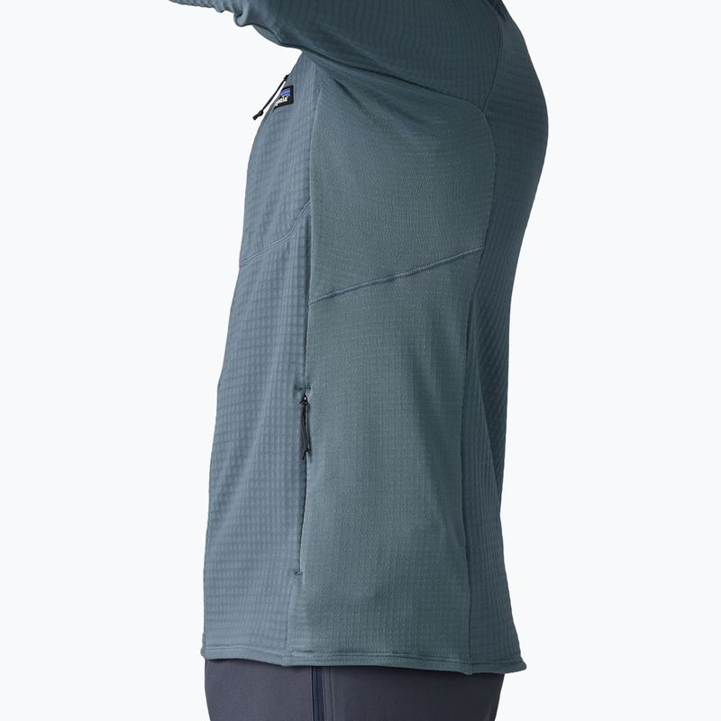 Men's Patagonia R1 Hybrid utility blue fleece sweatshirt 6