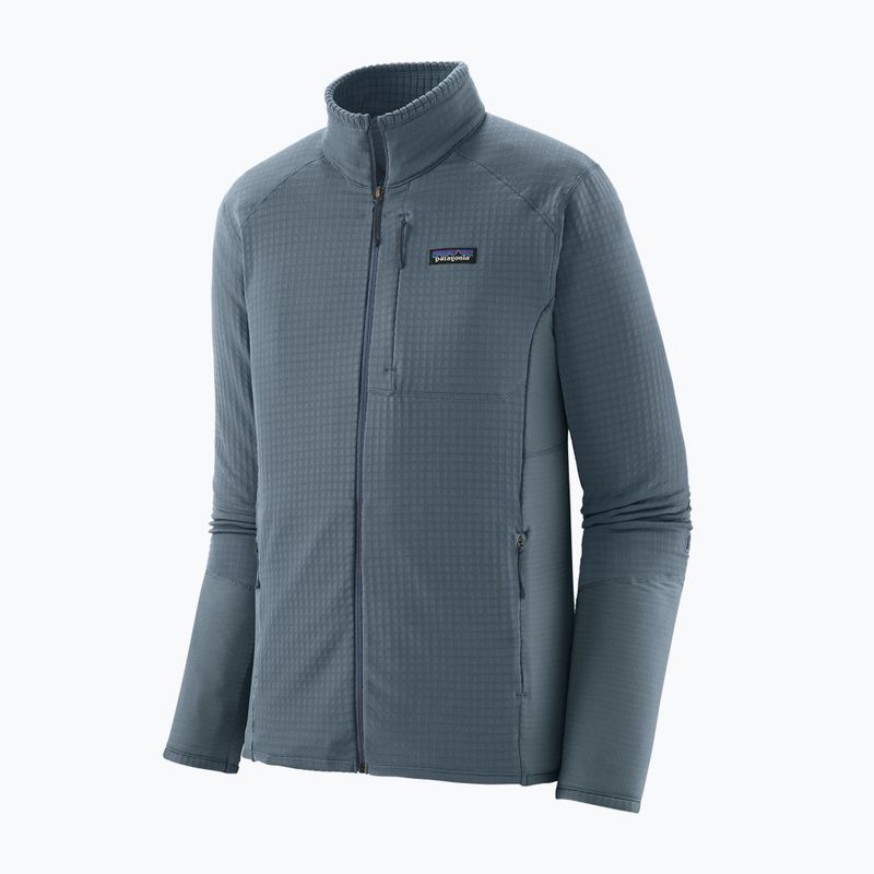 Men's Patagonia R1 Hybrid utility blue fleece sweatshirt 10