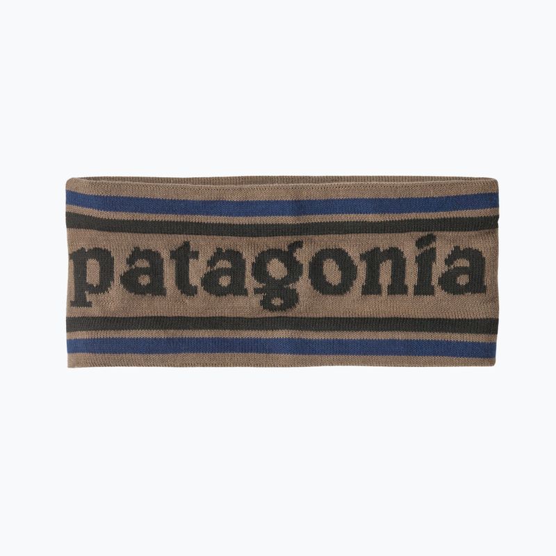 Patagonia Powder Town women's park stripe headband: marlow brown
