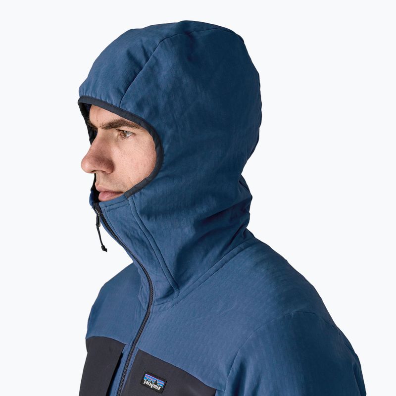 Men's softshell jacket Patagonia R2 TechFace Hoody clement blue 5