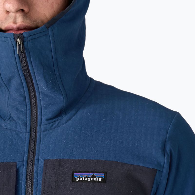 Men's softshell jacket Patagonia R2 TechFace Hoody clement blue 6