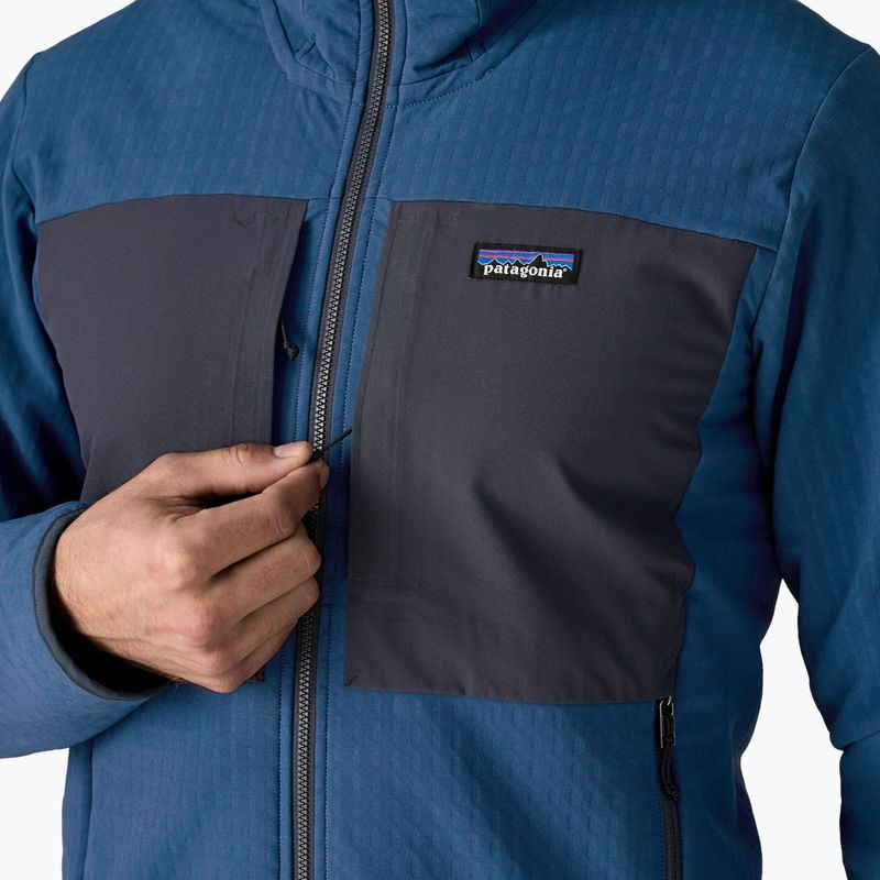 Men's softshell jacket Patagonia R2 TechFace Hoody clement blue 7