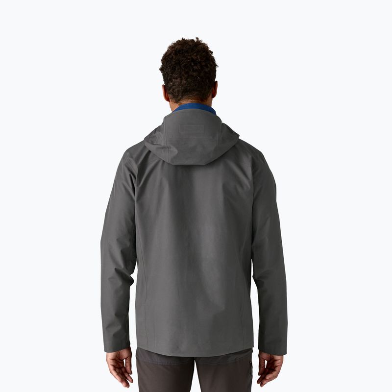 Patagonia men's Triolet forge grey w / p6 blue rain jacket 2