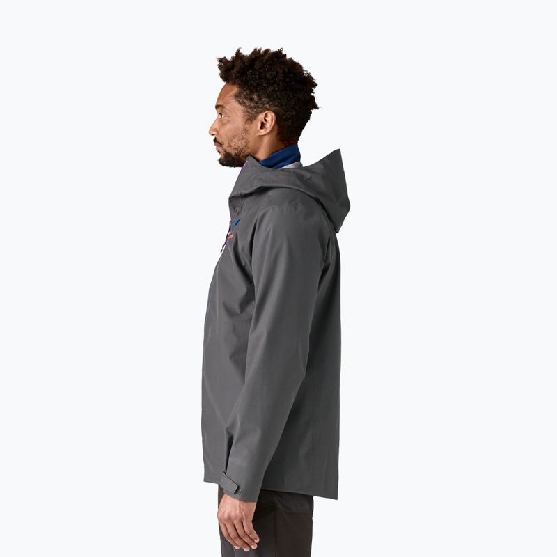 Patagonia men's Triolet forge grey w / p6 blue rain jacket 3