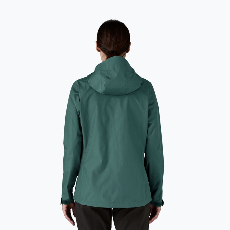 Women's rain jacket Patagonia Torrentshell 3L Rain cascade green 2