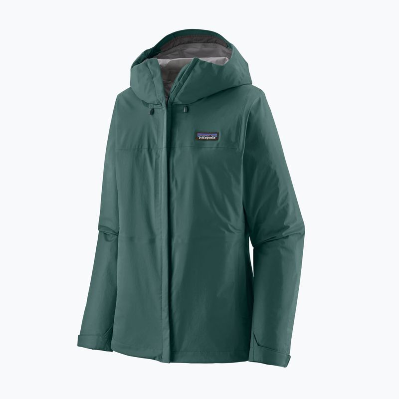 Women's rain jacket Patagonia Torrentshell 3L Rain cascade green 4