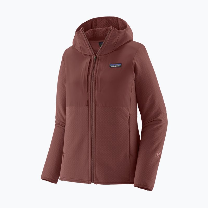 Women's softshell jacket Patagonia R2 CrossStrata Hoody dark ruby