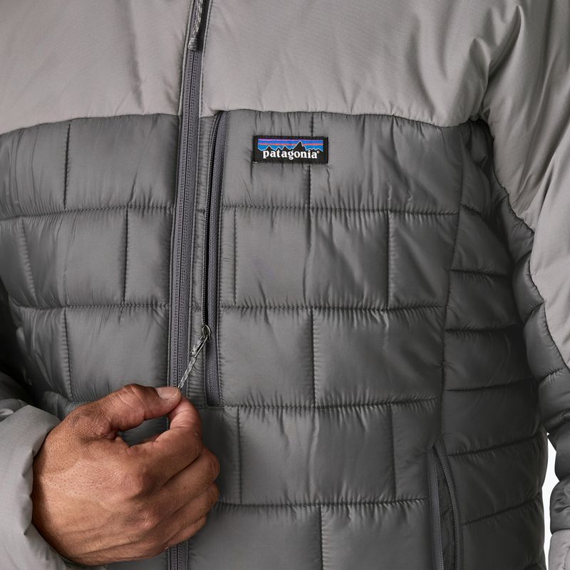 Men's down jacket Patagonia Hi-Loft Nano Puff Hoody forge grey 7