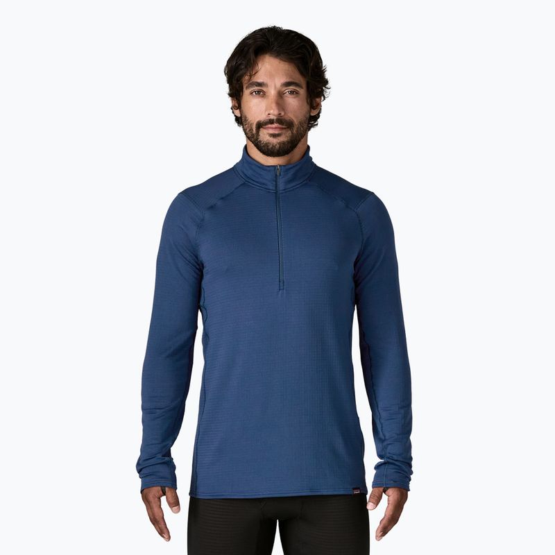 Men's sweatshirt Patagonia Cap Termal Weight Zip Neck clement blue