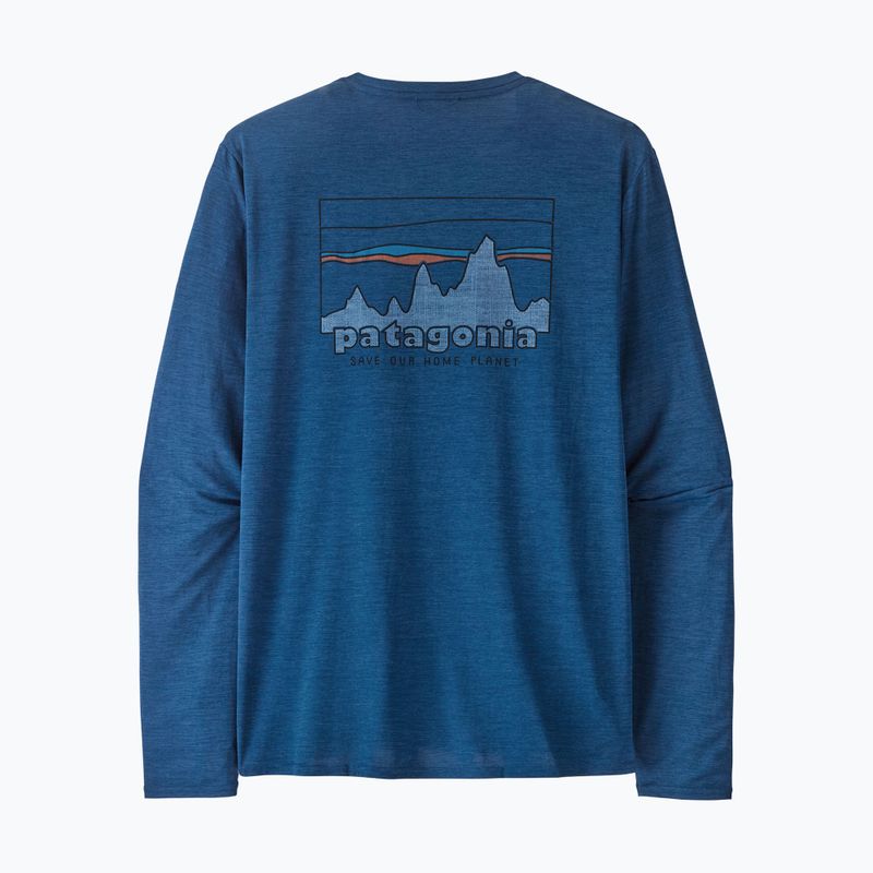 Men's Patagonia Cap Cool Daily Graphic Shirt '73 skyline / clement blue x-dye longsleeve