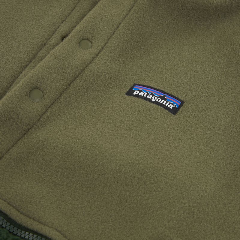 Men's trekking sweatshirt Patagonia Retro Pile 1 / 2 Snap P / O old growth green 3