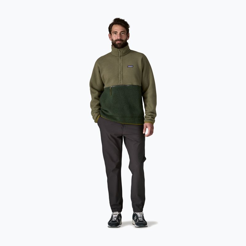 Men's trekking sweatshirt Patagonia Retro Pile 1 / 2 Snap P / O old growth green 2
