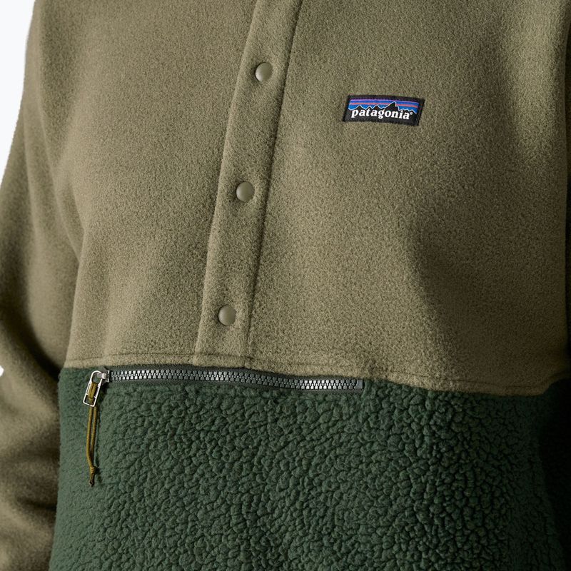 Men's trekking sweatshirt Patagonia Retro Pile 1 / 2 Snap P / O old growth green 6