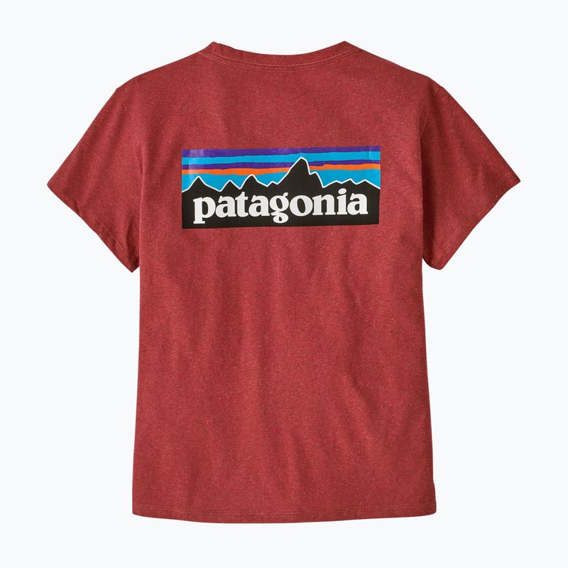 Women's Patagonia P-6 Logo Responsibili-Tee potters red 4