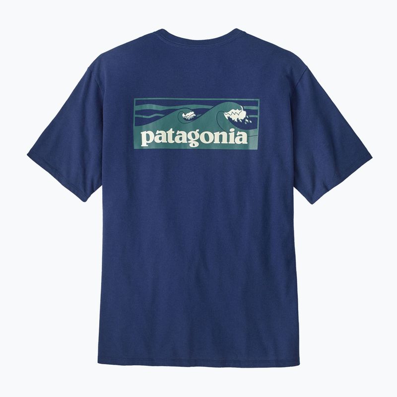 Men's Patagonia Boardshort Logo Pocket T-shirt Responsibili clement blue 3