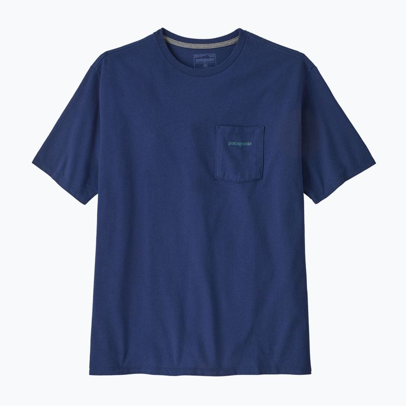 Men's Patagonia Boardshort Logo Pocket T-shirt Responsibili clement blue 4
