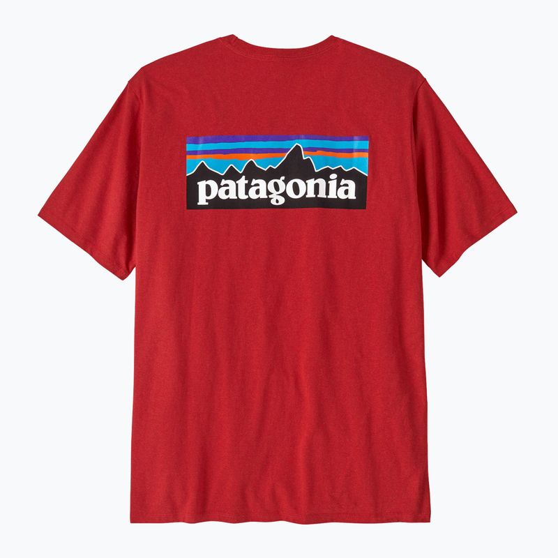 Men's T-shirt Patagonia P-6 Logo Responsibili-Tee amanita red 2