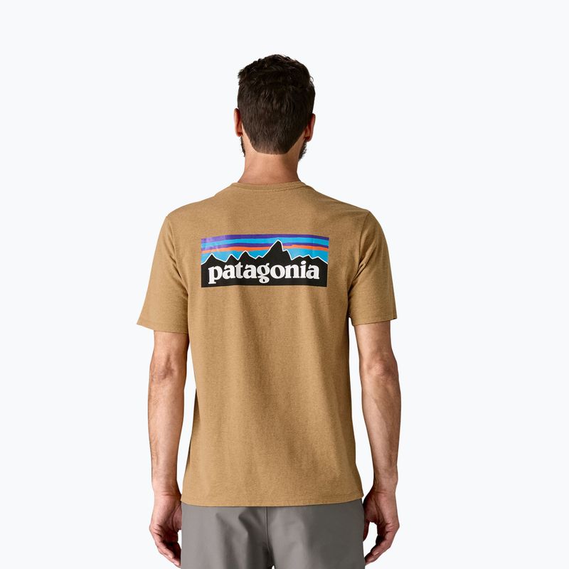 Men's T-shirt Patagonia P-6 Logo Responsibili-Tee talon gold 2