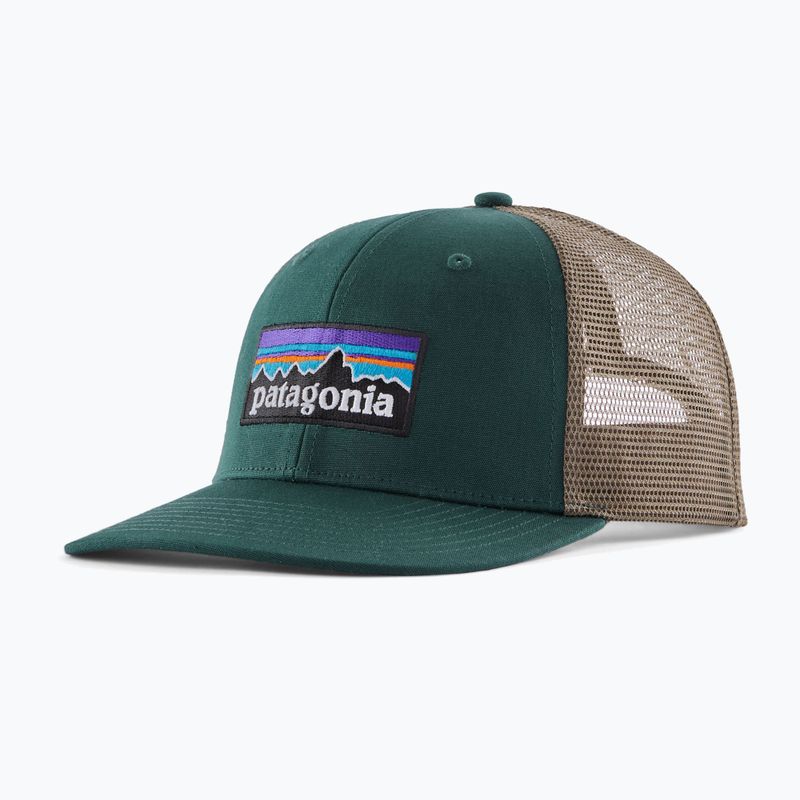 Patagonia P-6 Logo Trucker baseball cap cascade green
