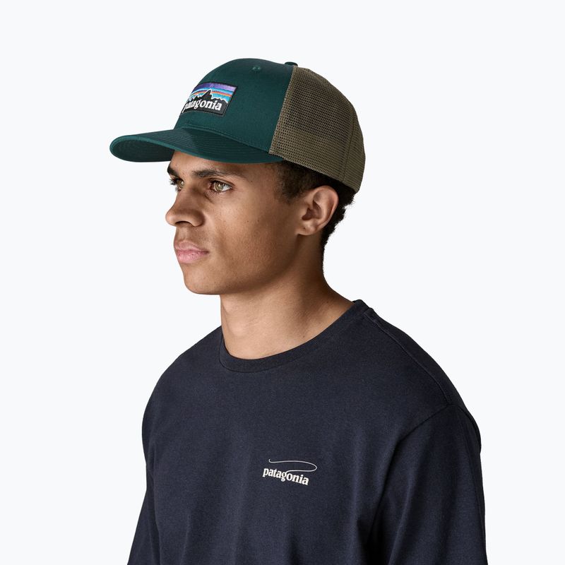 Baseball cap Patagonia P-6 Logo Trucker cascade green 2
