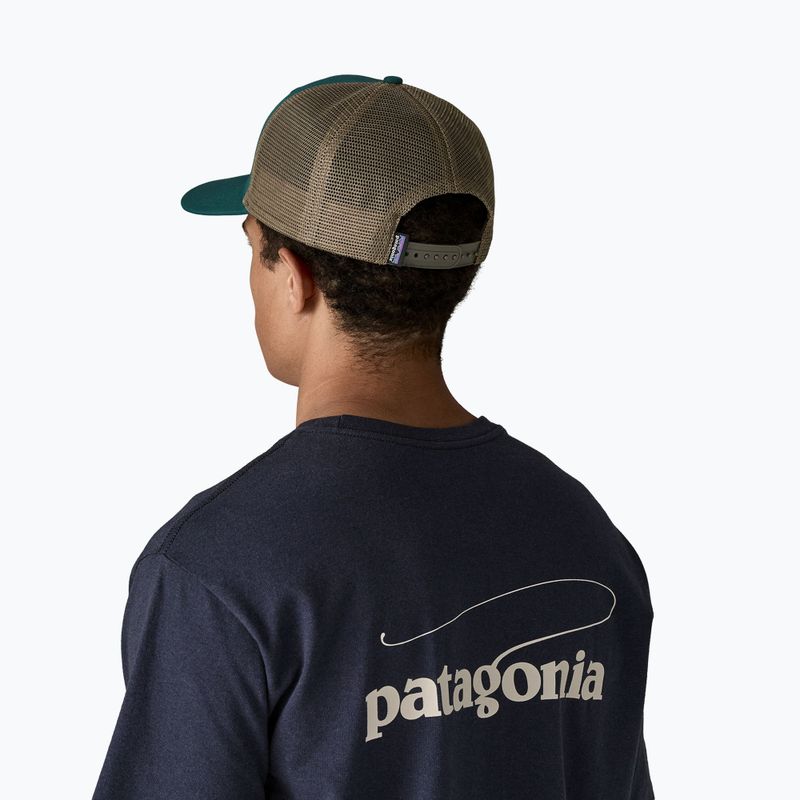 Baseball cap Patagonia P-6 Logo Trucker cascade green 3