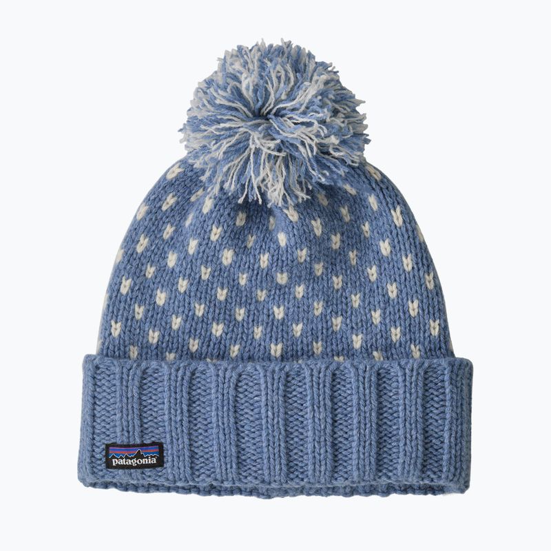 Patagonia Snowbelle winter beanie offset dot: barnacle blue