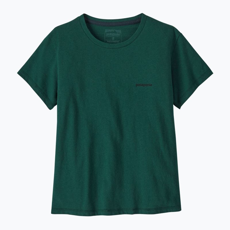 Women's Patagonia P-6 Logo Responsibili-Tee cascade green 3