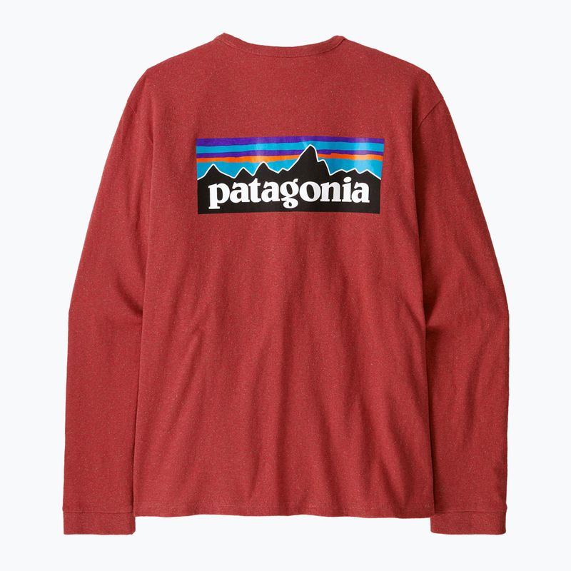 Women's longsleeve Patagonia P-6 Logo Responsibili-Tee potters red 2