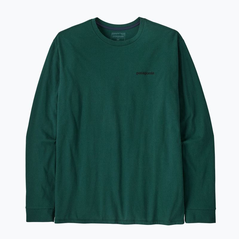 Men's Patagonia P-6 Logo Responsibili cascade green longsleeve
