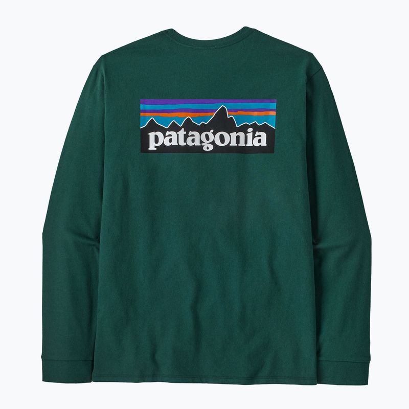 Men's Patagonia P-6 Logo Responsibili cascade green longsleeve 2