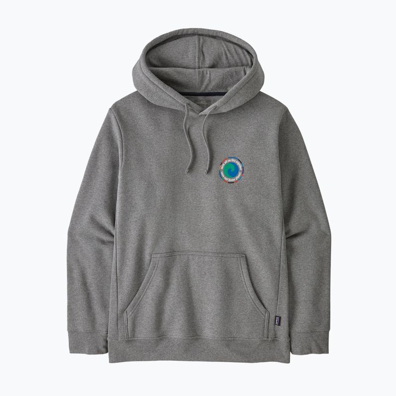 Patagonia men's Unity Fitz Uprisal Hoody gravel heather sweatshirt