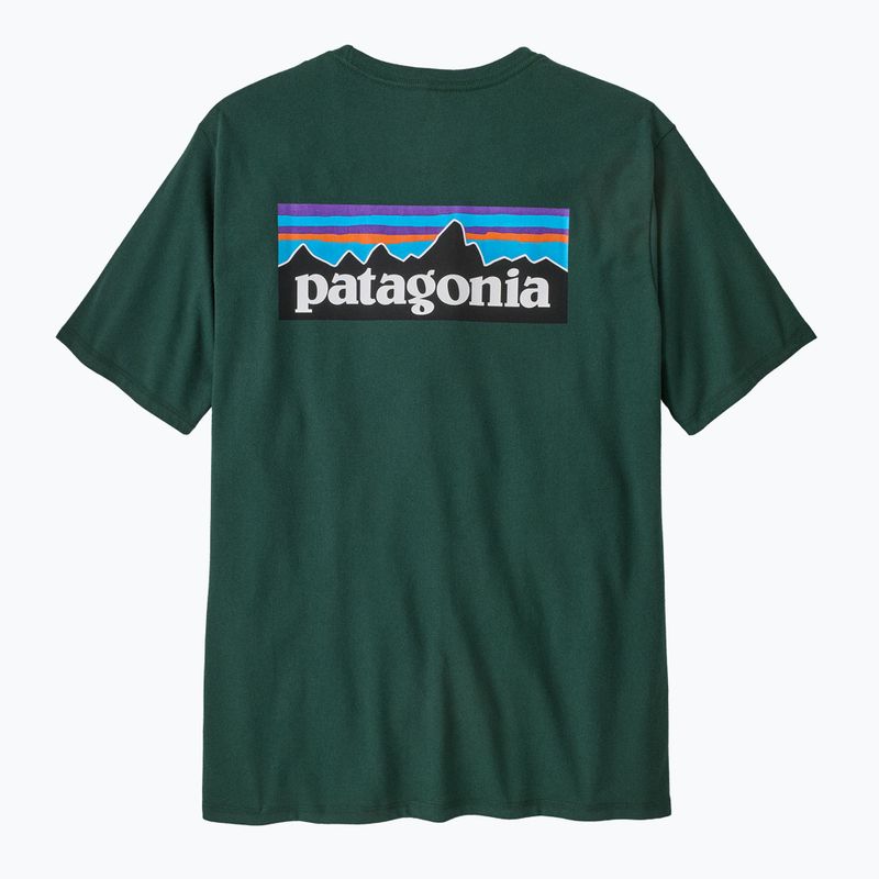 Men's Patagonia P-6 Logo Responsibili-Tee cascade green shirt 2