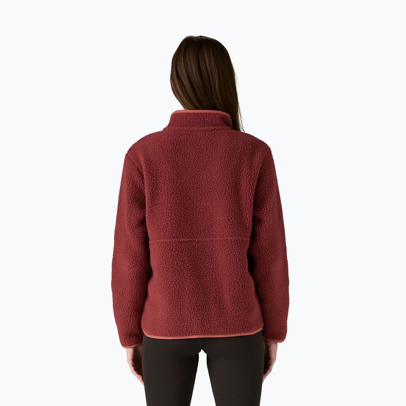 Women's fleece sweatshirt Patagonia Retro Pile Marsupial sequoia red 2